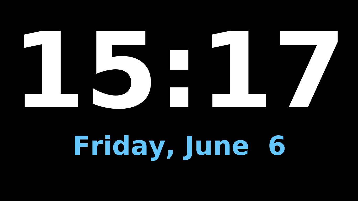 Fullscreen Clock